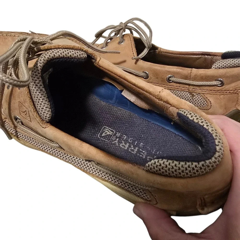 Sperry Top-Sider Mens Boat Shoes‎ Leather Casual Comfort Walking Deck Tan 11M